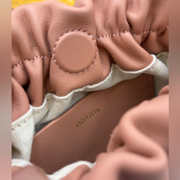 🆕 OROTON 🧿 NWOT Gretel Mini Top Handle, Rosewood Pink - Picture 11 of 16
